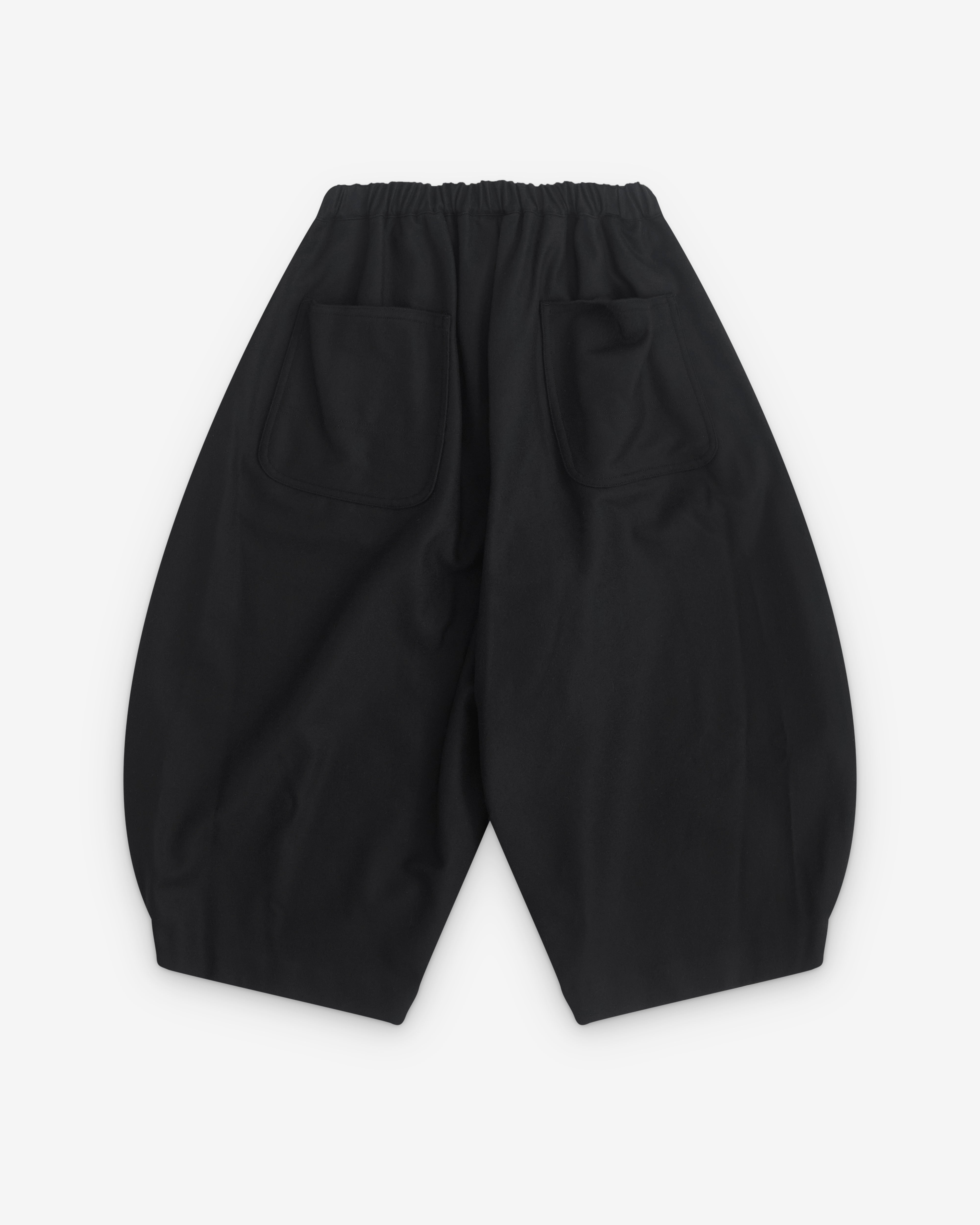 Black Comme des Garçons: Wide Leg Cropped Trousers (Black) | Dover