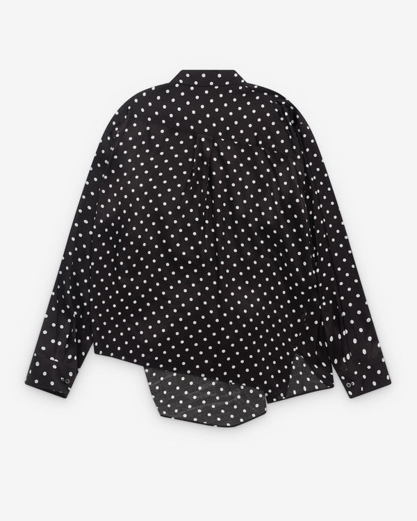 Black Comme des Garçons - Asymmetric Polka Dot Shirt - (Black)