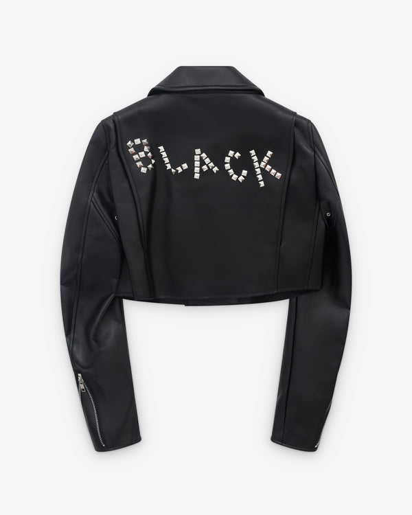 Black Comme des Garçons - Cropped Biker Jacket - (Black)