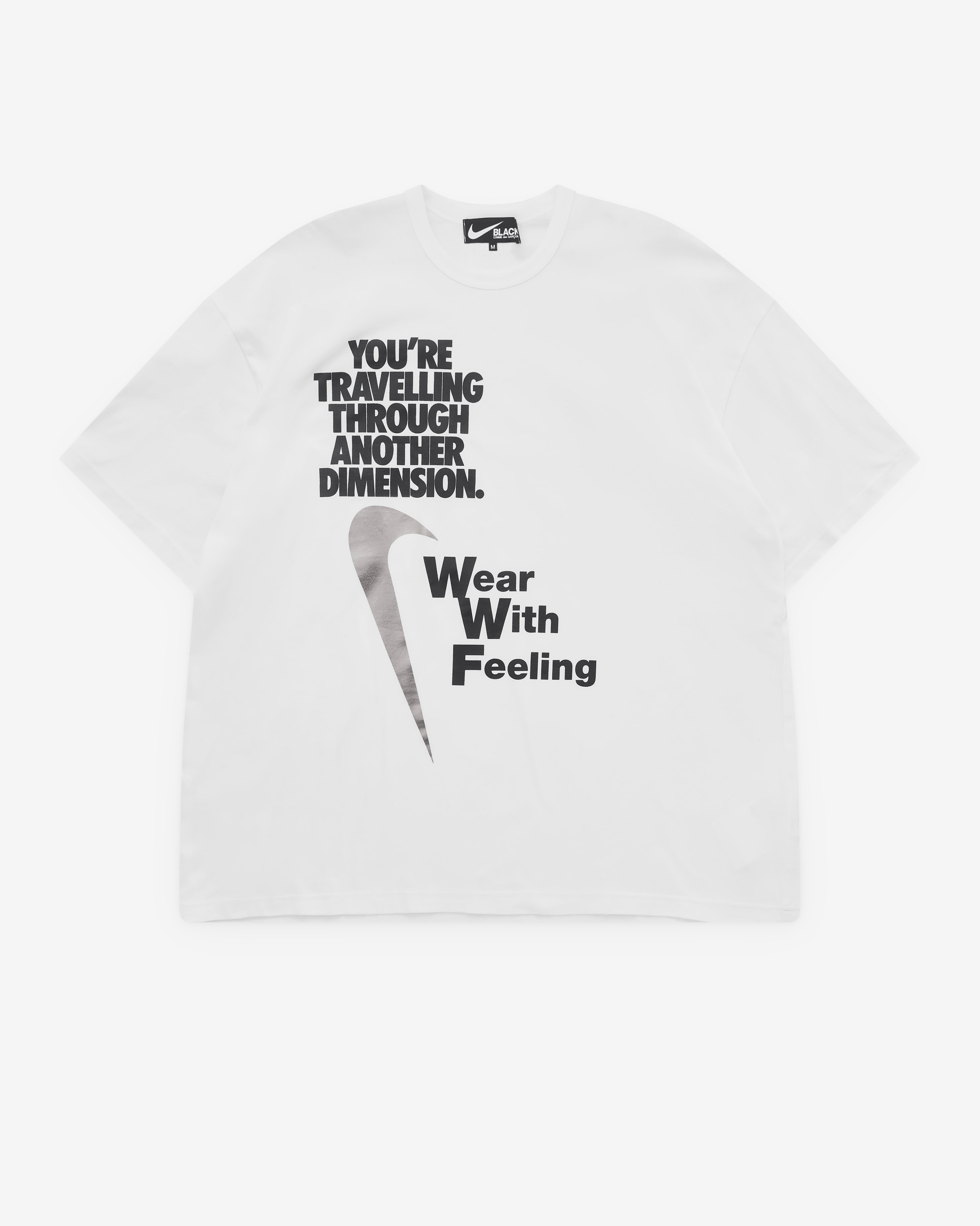 Black Comme des Garçons: Nike Dimension T-Shirt (White) | Dover