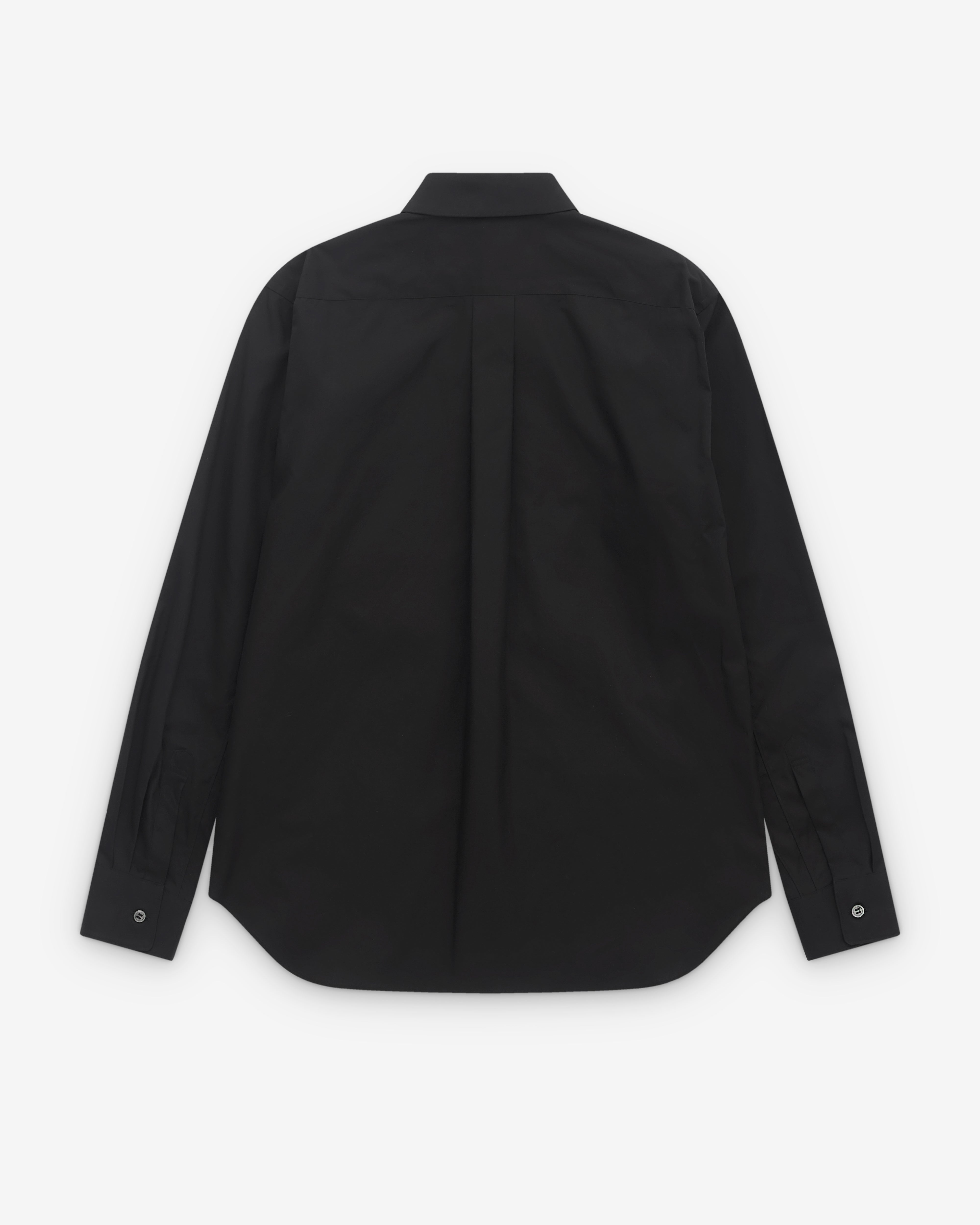 Black Comme des Garçons: Round Collar Shirt (Black) | Dover Street