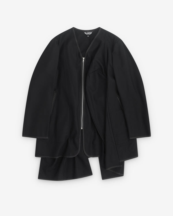 Black Comme des Garçons - Waterfall Hem Coat - (Black)