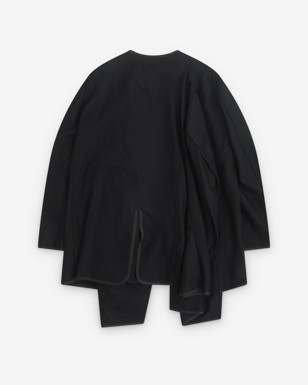 Black Comme des Garçons - Waterfall Hem Coat - (Black)