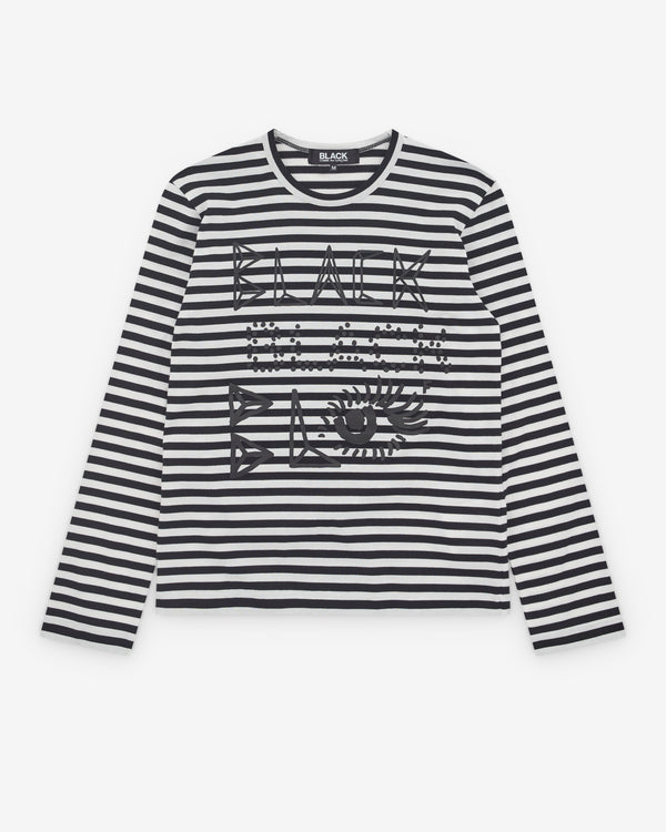 Black Comme des Garçons - Stripe Long Sleeve T-Shirt - (Black/White)