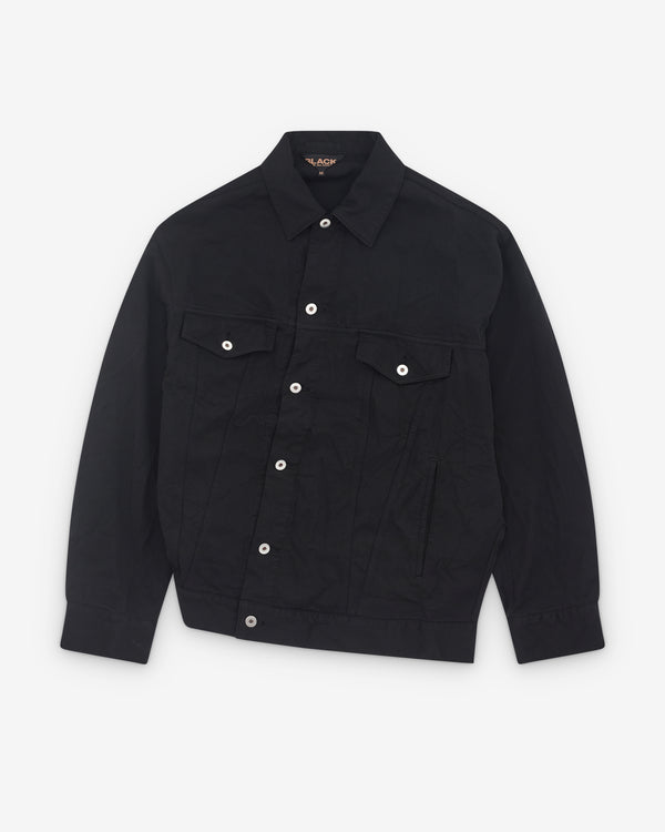 Black Comme des Garçons - Asymmetric Trucker Jacket - (Black)