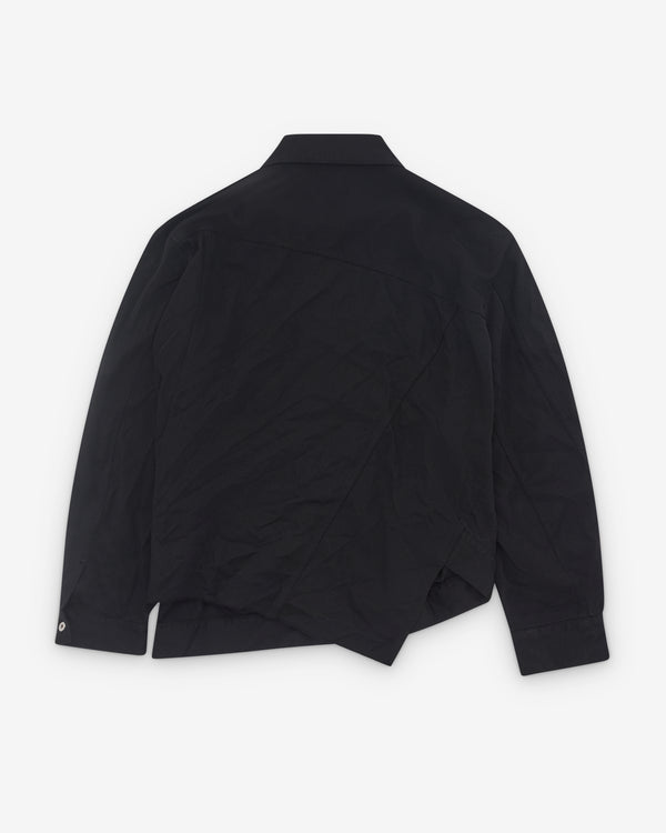 Black Comme des Garçons - Asymmetric Trucker Jacket - (Black)