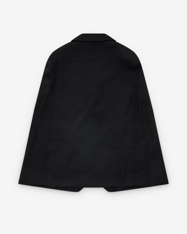 Black Comme des Garçons - Point Collar Cape Jacket - (Black)