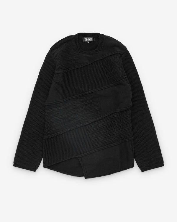 Black Comme des Garçons - Contrast Knit Sweater - (Black)