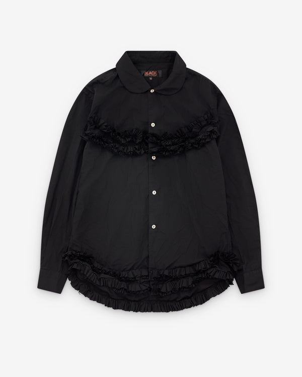 Black Comme des Garçons - Ruffle Seam Shirt - (Black)