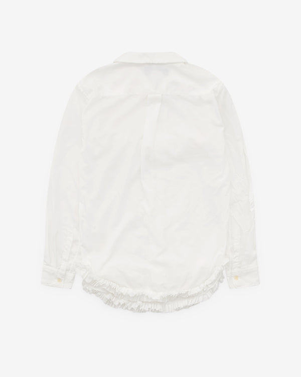 Black Comme des Garçons - Ruffle Seam Shirt - (White)