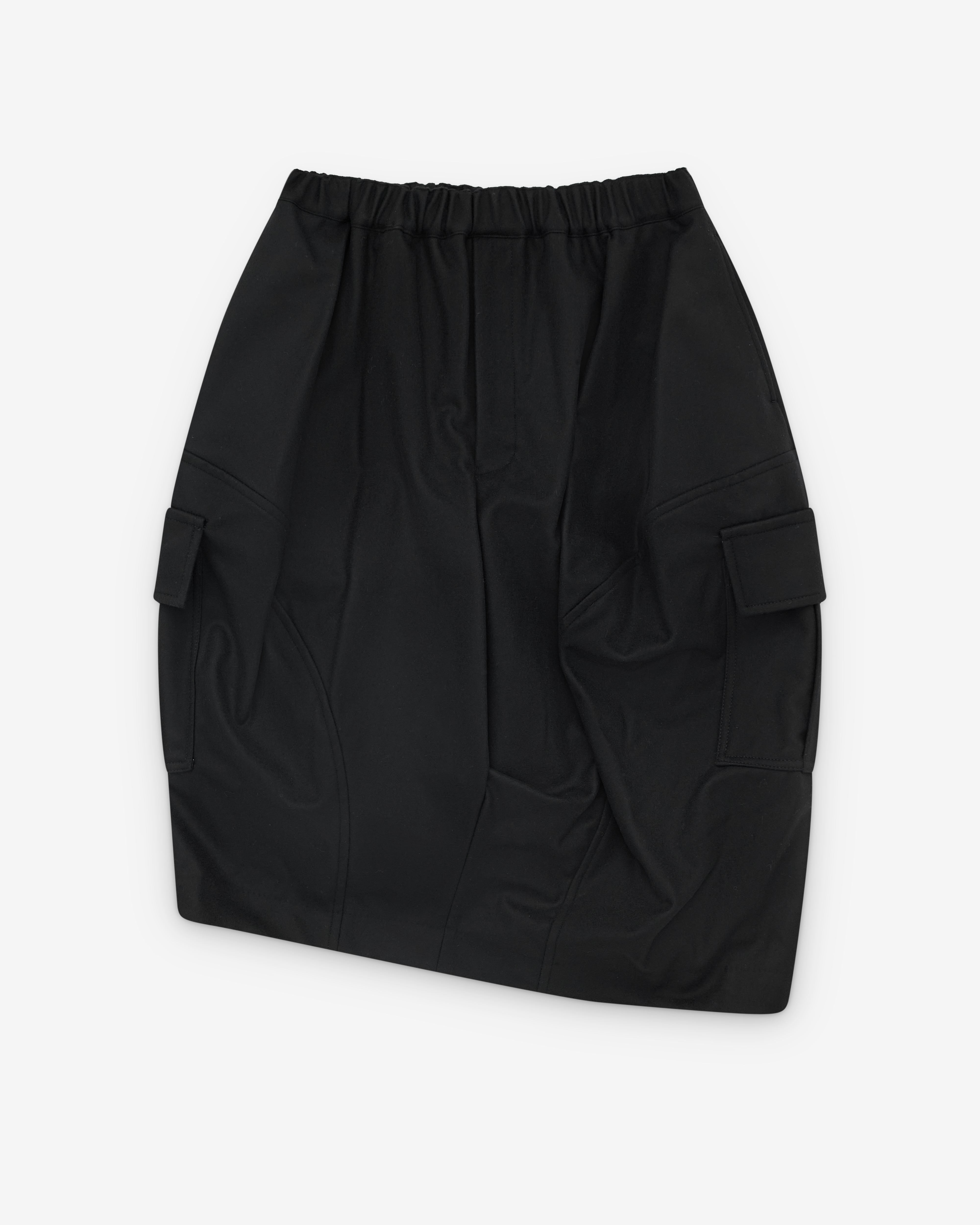 Black Comme des Garçons: Asymmetric Pocket Skirt (Black) | Dover