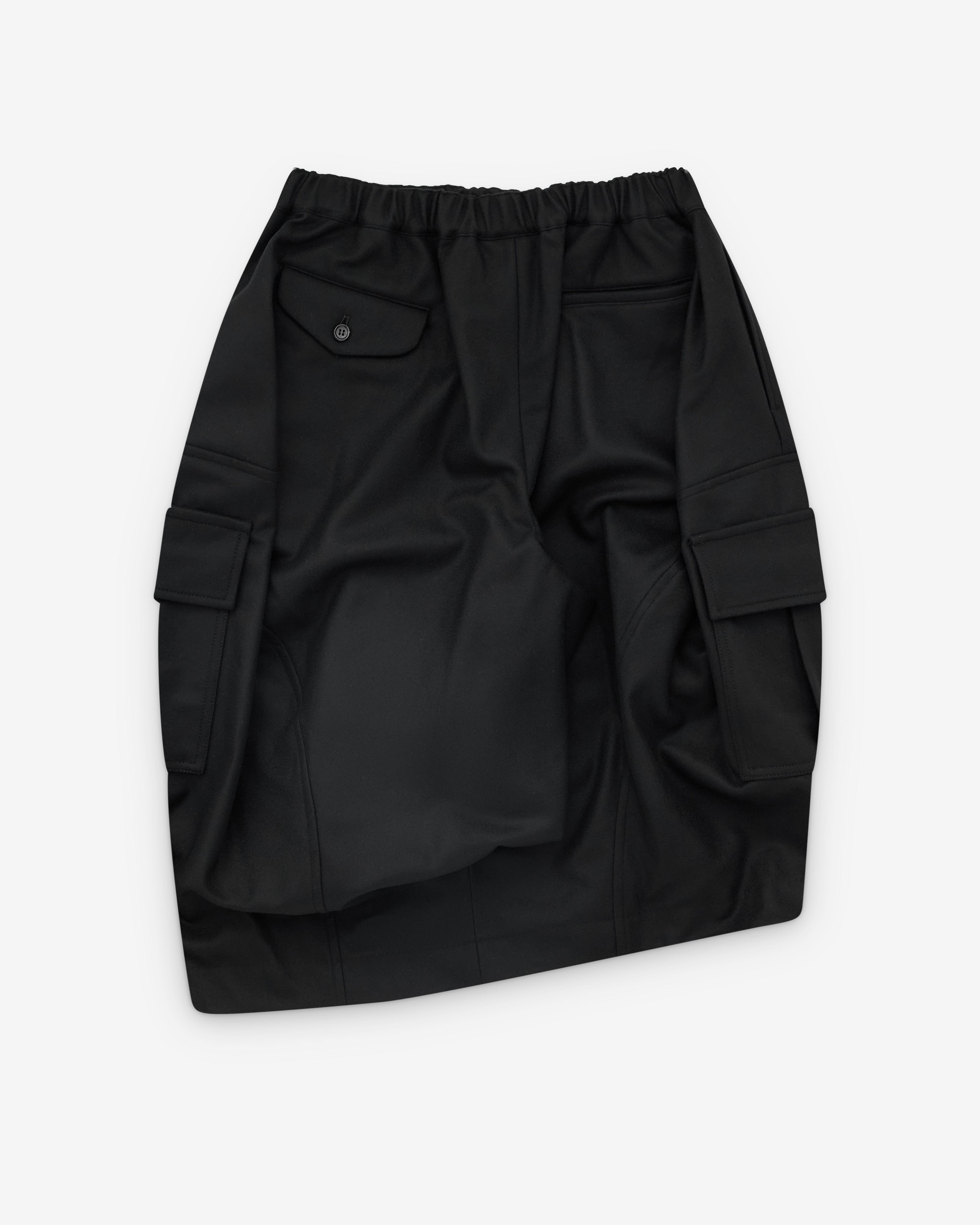 Black Comme des Garçons: Asymmetric Pocket Skirt (Black) | Dover
