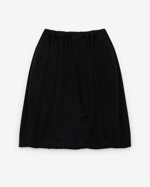 Black Comme des Garçons -  Wool A-Line Skirt - (Black)