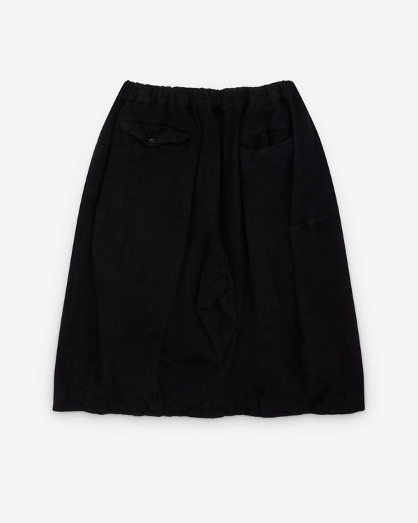 Black Comme des Garçons -  Wool A-Line Skirt - (Black)