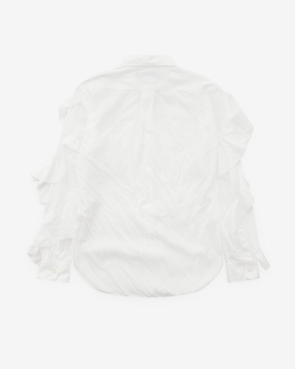 Black Comme des Garçons - Fill Sleeve Shirt - (White)