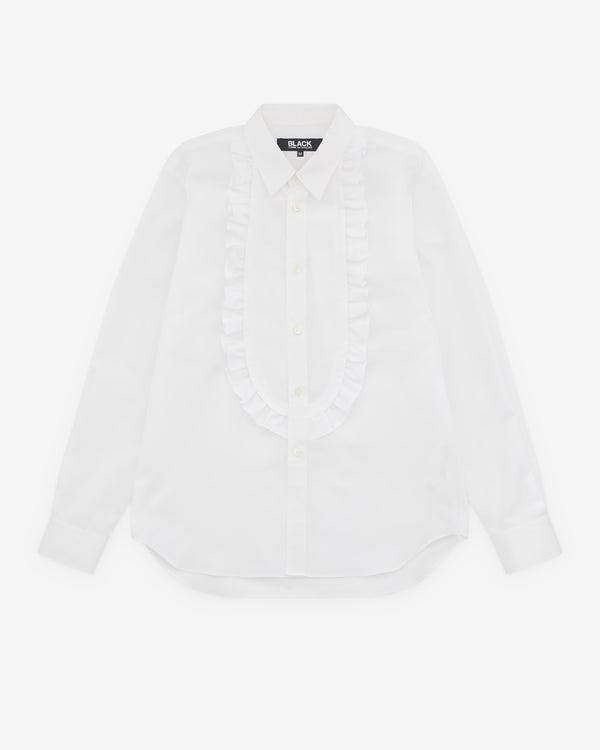 Black Comme des Garçons - Ruffle Yoke Shirt - (White)