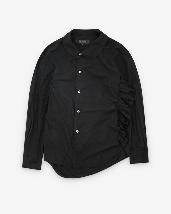 Black Comme des Garçons - Asymmetric Ruffle Shirt - (Black)