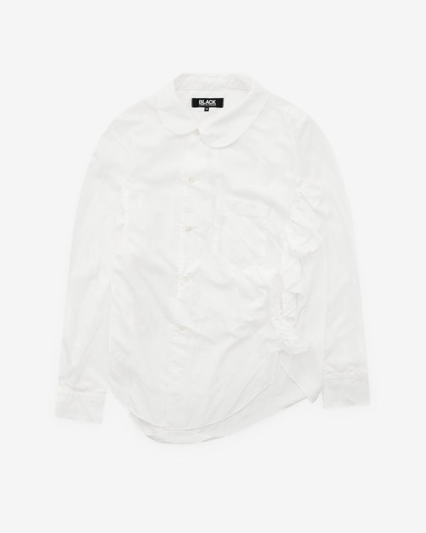 Black Comme des Garçons - Asymmetric Ruffle Shirt - (White)