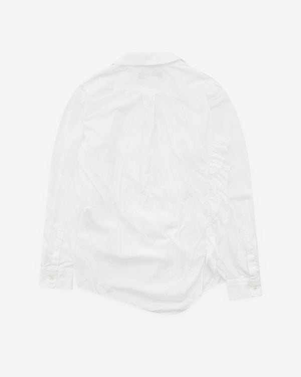 Black Comme des Garçons - Asymmetric Ruffle Shirt - (White)