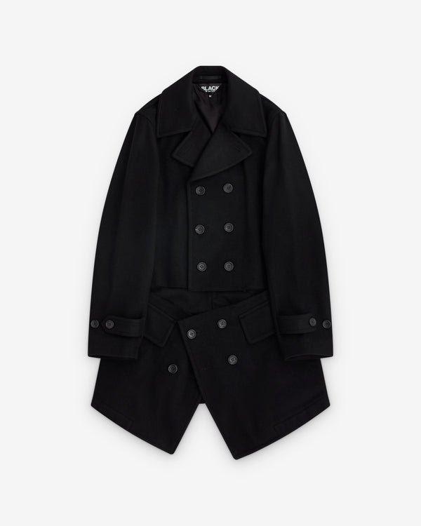 Black Comme des Garçons - Wool Double Breasted Split Coat - (Black)
