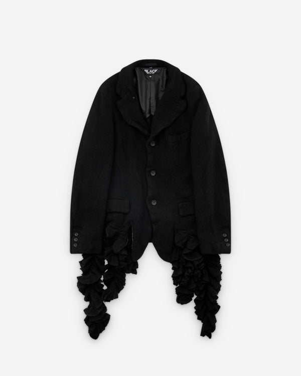 Black Comme des Garçons - Point Collar Wool Blazer - (Black)