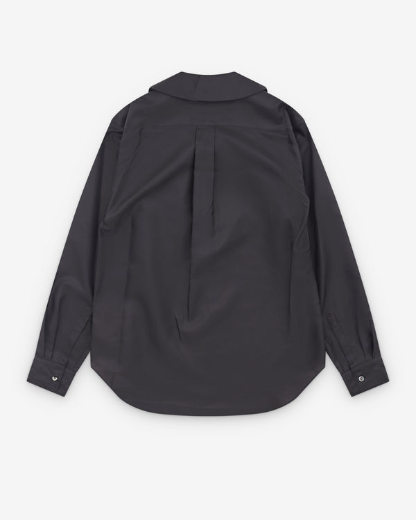 Black Comme des Garçons - Round Collar Ruffle Yoke Shirt - (Black)