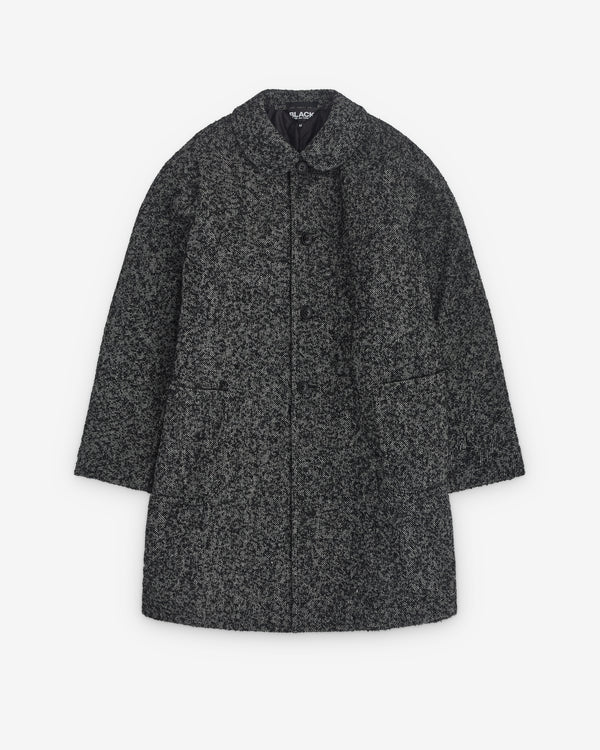 Black Comme des Garçons - Round Collar Car Coat - (Charcoal)