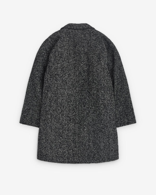 Black Comme des Garçons - Round Collar Car Coat - (Charcoal)