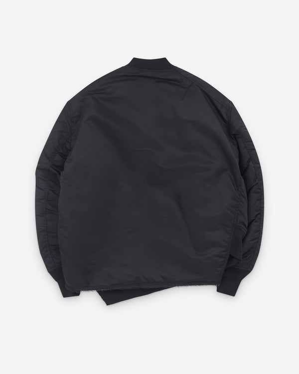 Black Comme des Garçons - Asymmetric Bomber Jacket - (Black)