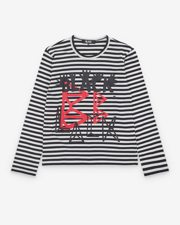 Black Comme des Garçons - Stripe Long Sleeve T-Shirt - (Black/White)