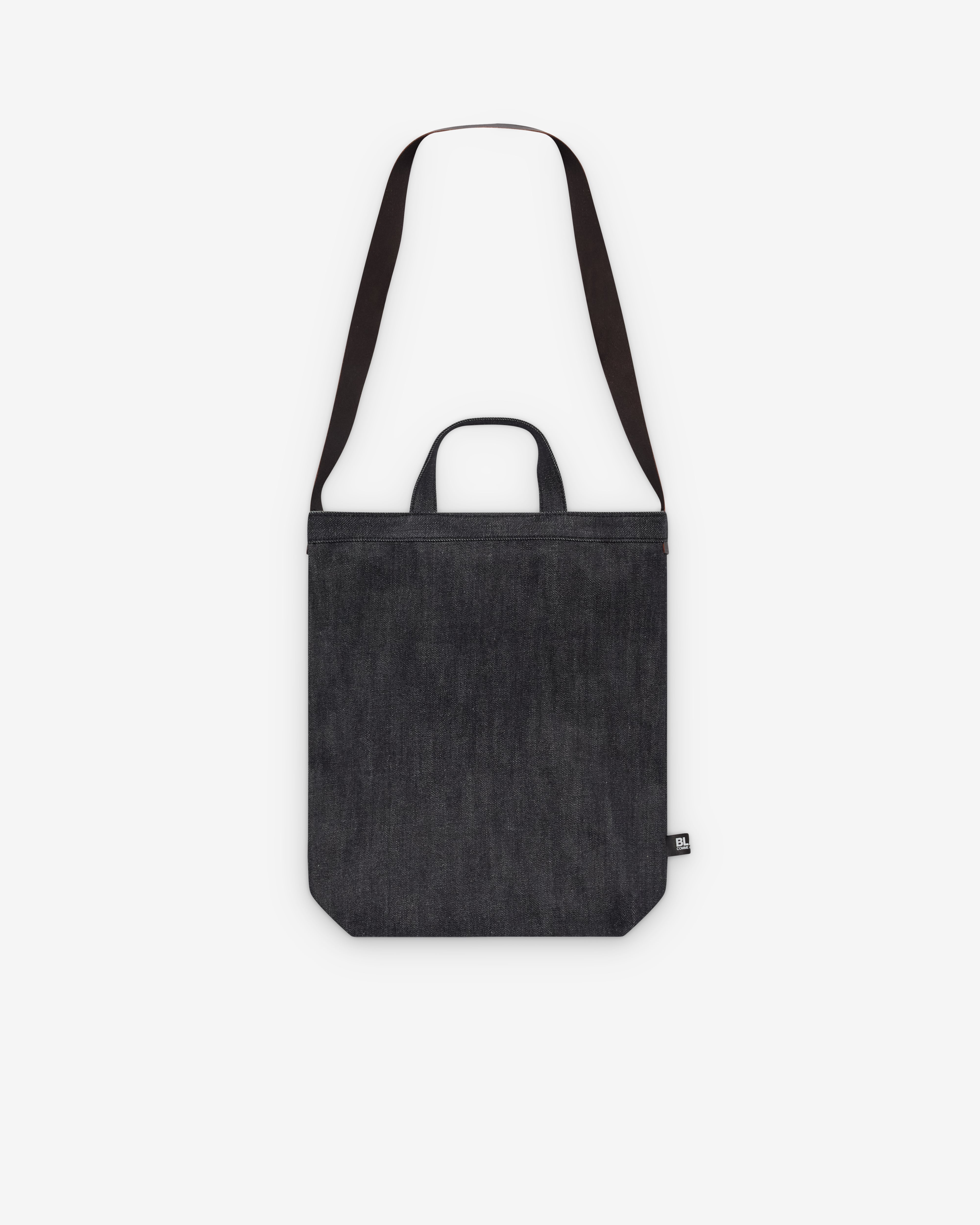 Black Comme des Garçons: Denim Shoulder Bag (Black/Indigo) | Dover