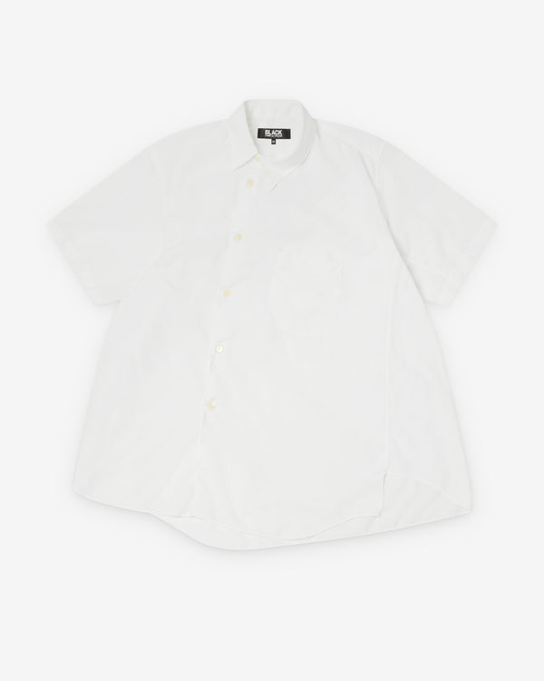 Black Comme des Garçons - Bias Cut Shirt - (White)
