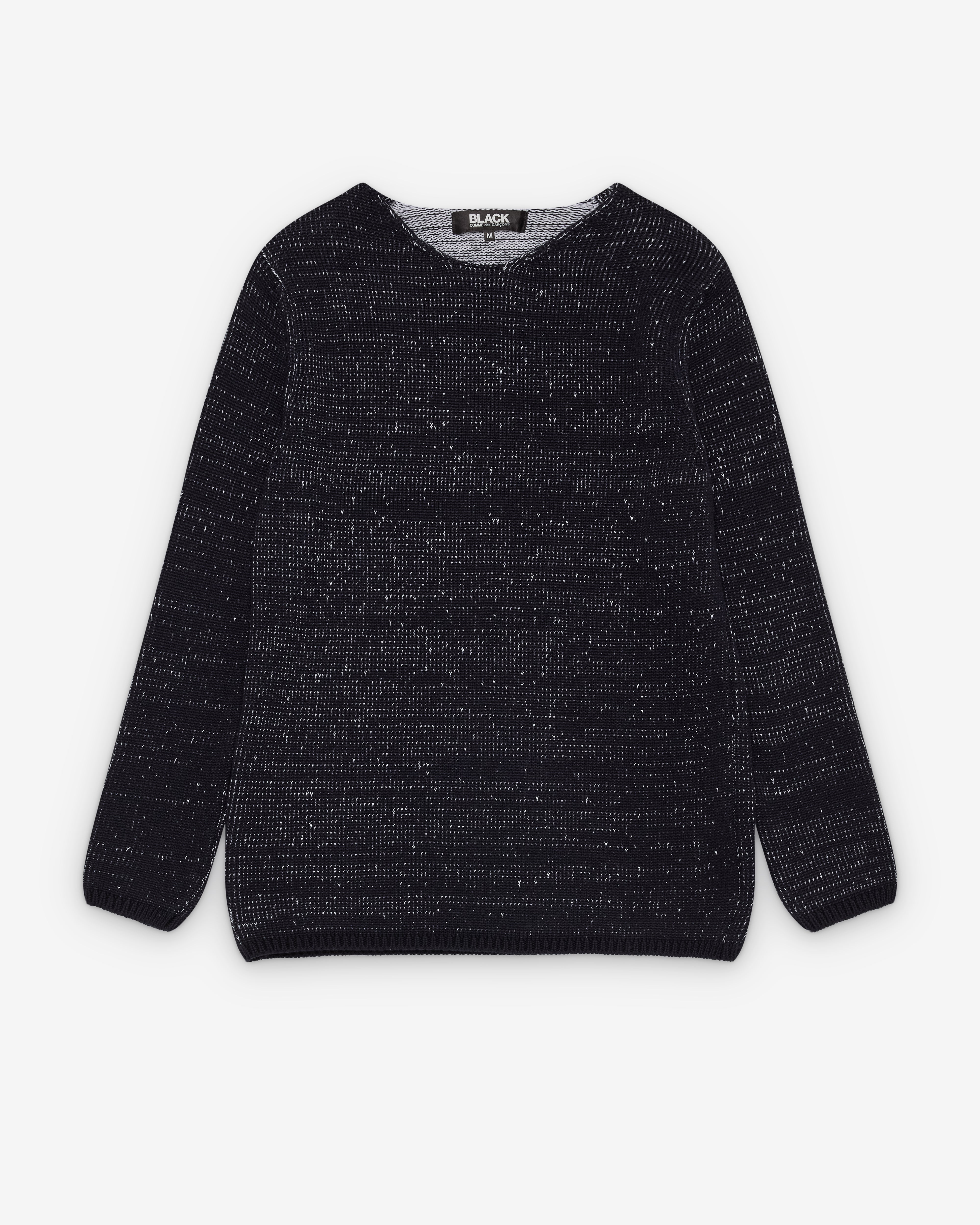 Black Comme des Garçons: Denim Knit Sweater (Blue) | Dover Street