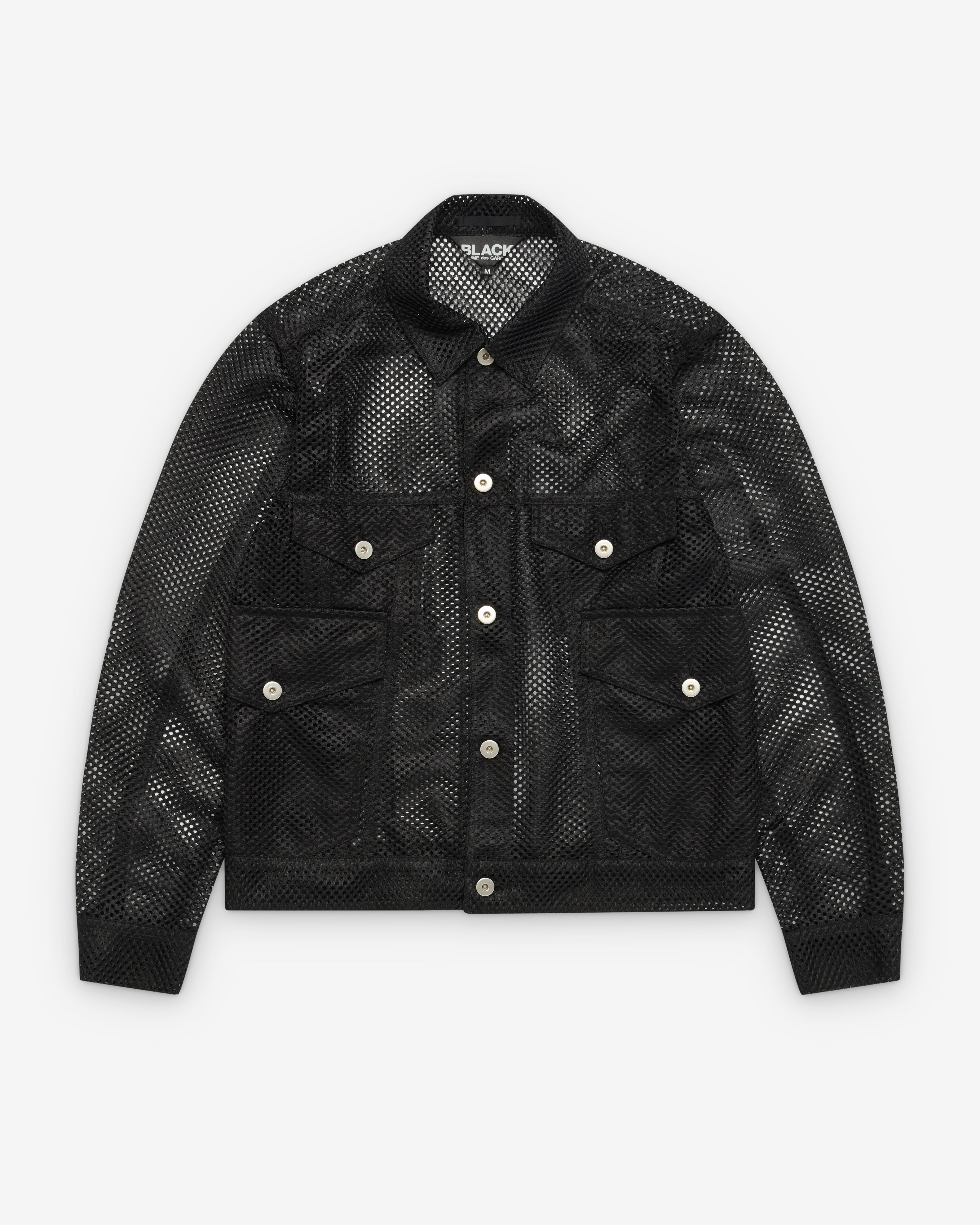 Black Comme des Garçons: Mesh Type 2 Jacket (Black) | Dover Street