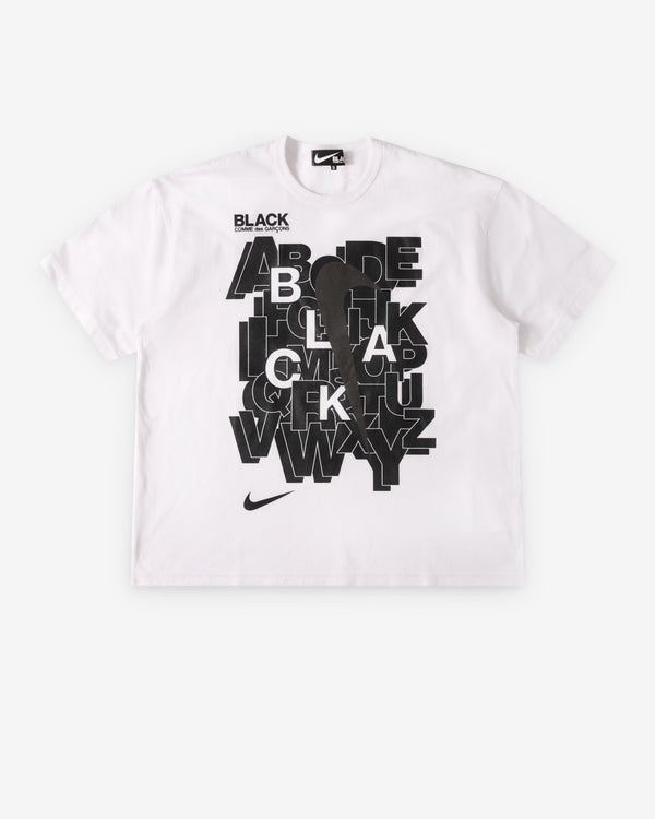 Black Comme des Garçons - Nike Print T-Shirt - (White)