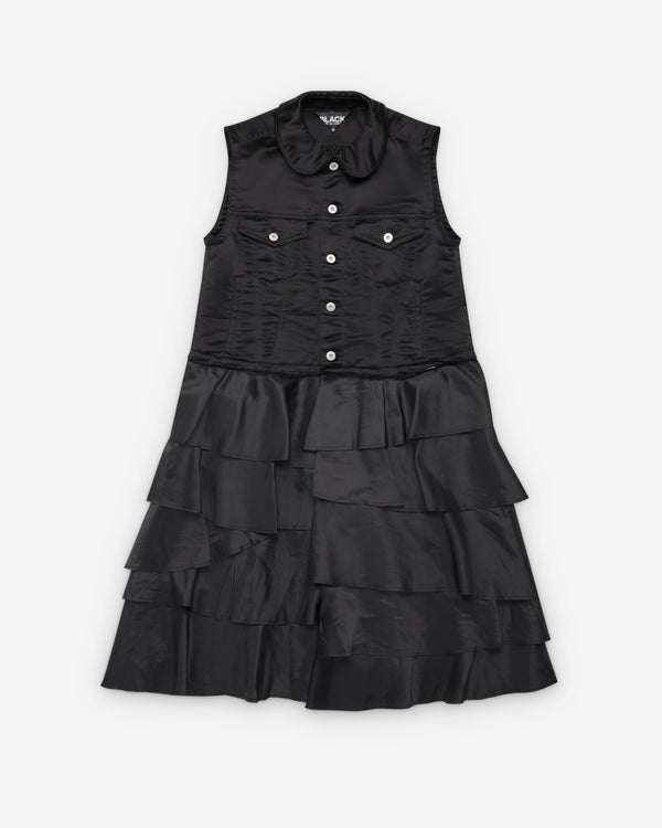 Black Comme des Garçons - Sleeveless Tiered Ruffle Dress - (Black)