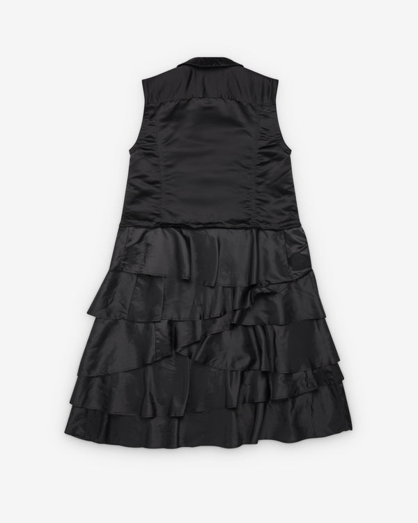 Black Comme des Garçons - Sleeveless Tiered Ruffle Dress - (Black)