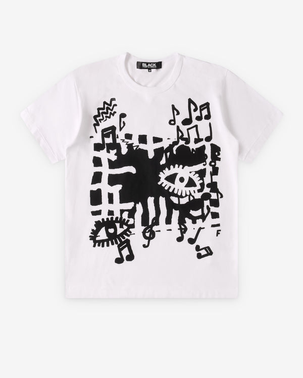 Black Comme des Garçons - Print T-Shirt - (White)
