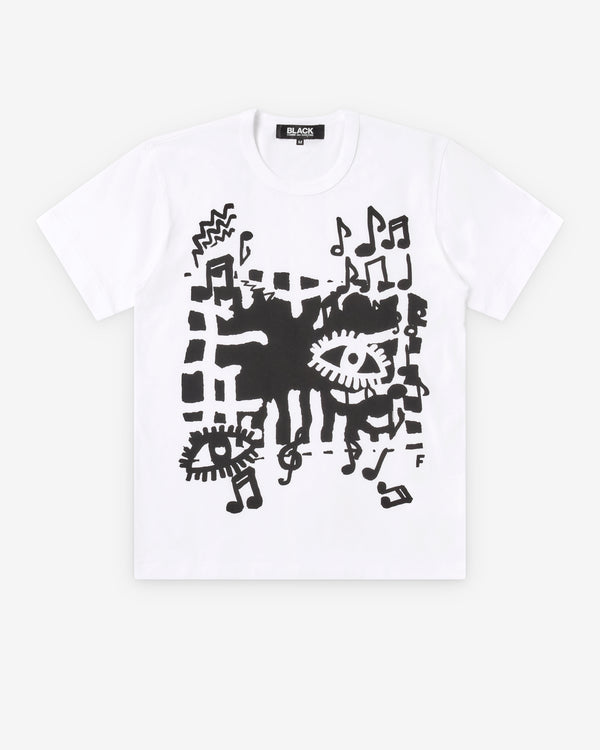 Black Comme des Garçons - Print T-Shirt - (White)