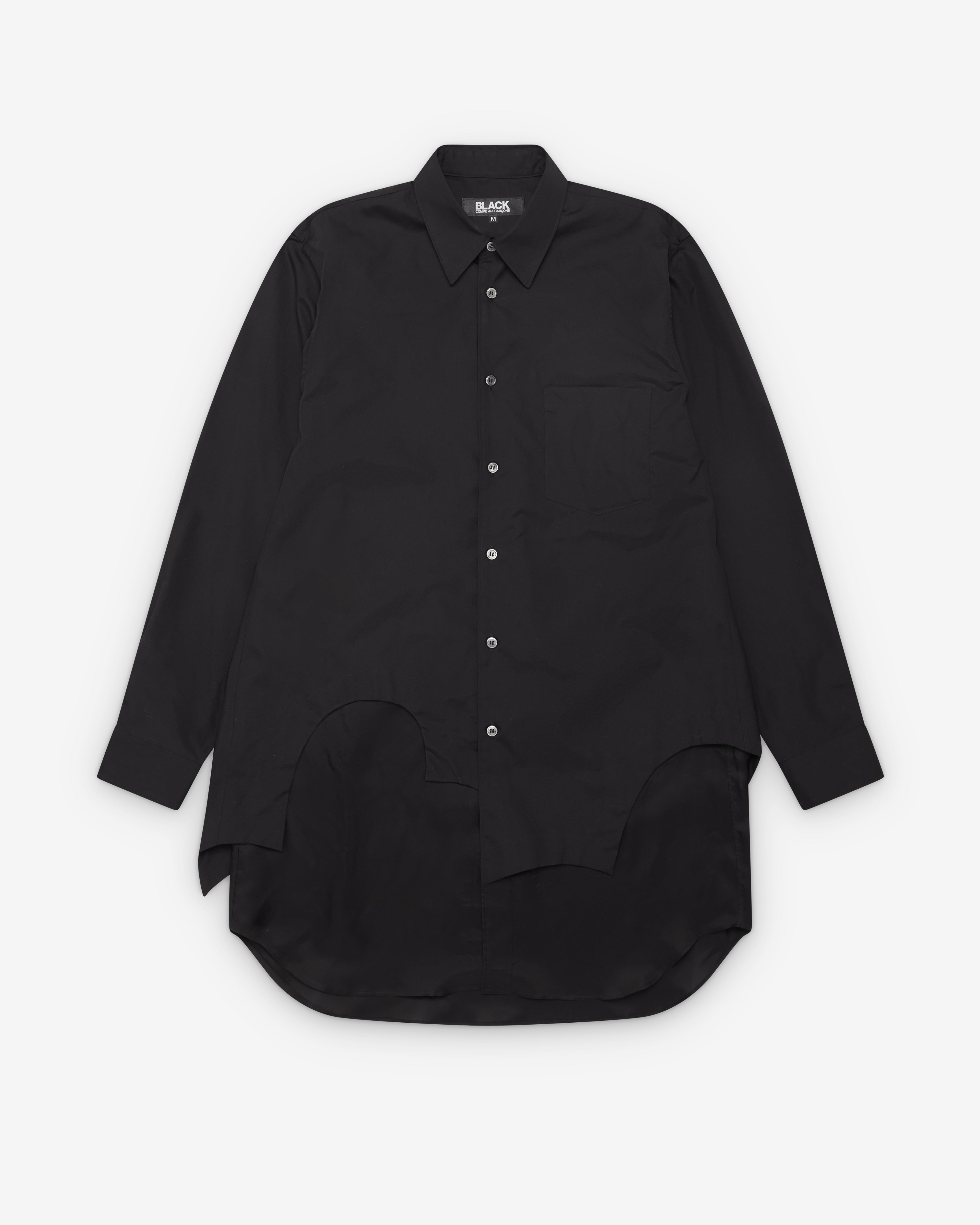 Black Comme des Garçons: Double Layer Shirt (Black) | Dover Street