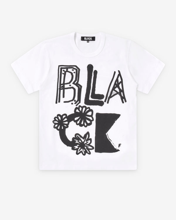 Black Comme des Garçons - Logo T-Shirt - (White/Black)