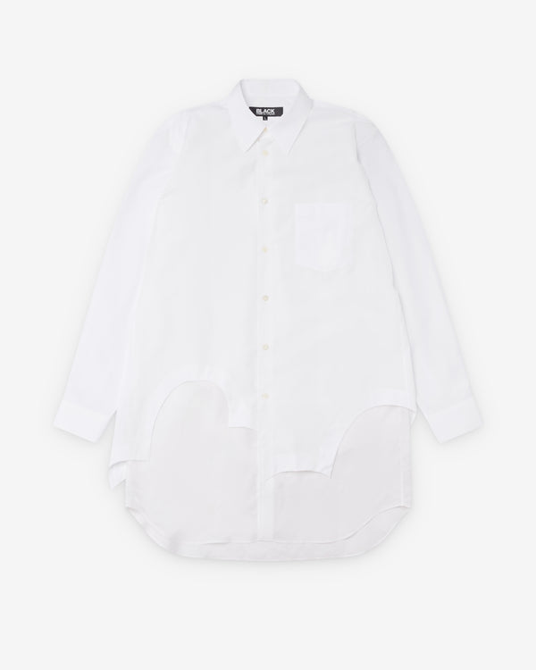 Black Comme des Garçons - Double Layer Shirt - (White)