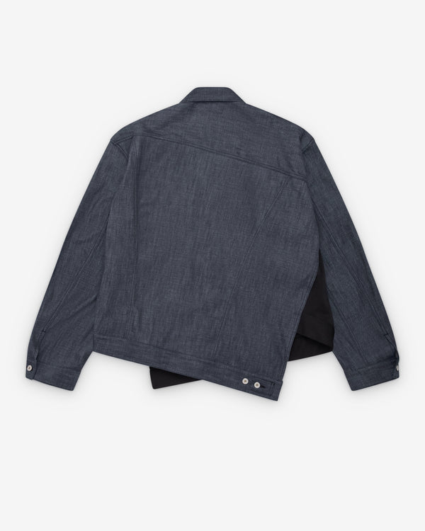 Black Comme des Garçons - Bias Cut Denim Jacket - (Indigo/Black
