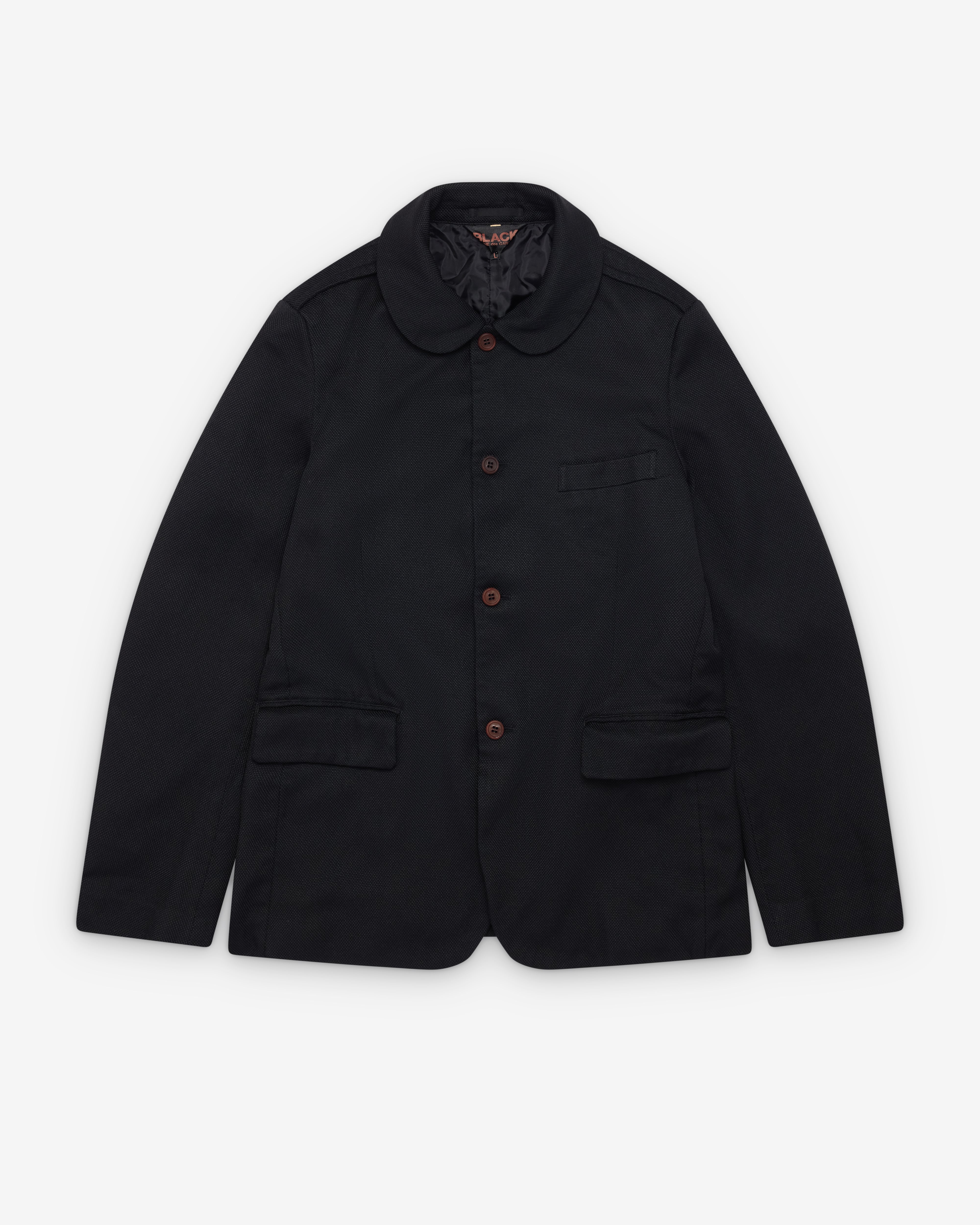 Black Comme des Garçons: Peter Pan Collar Jacket (Black) | Dover