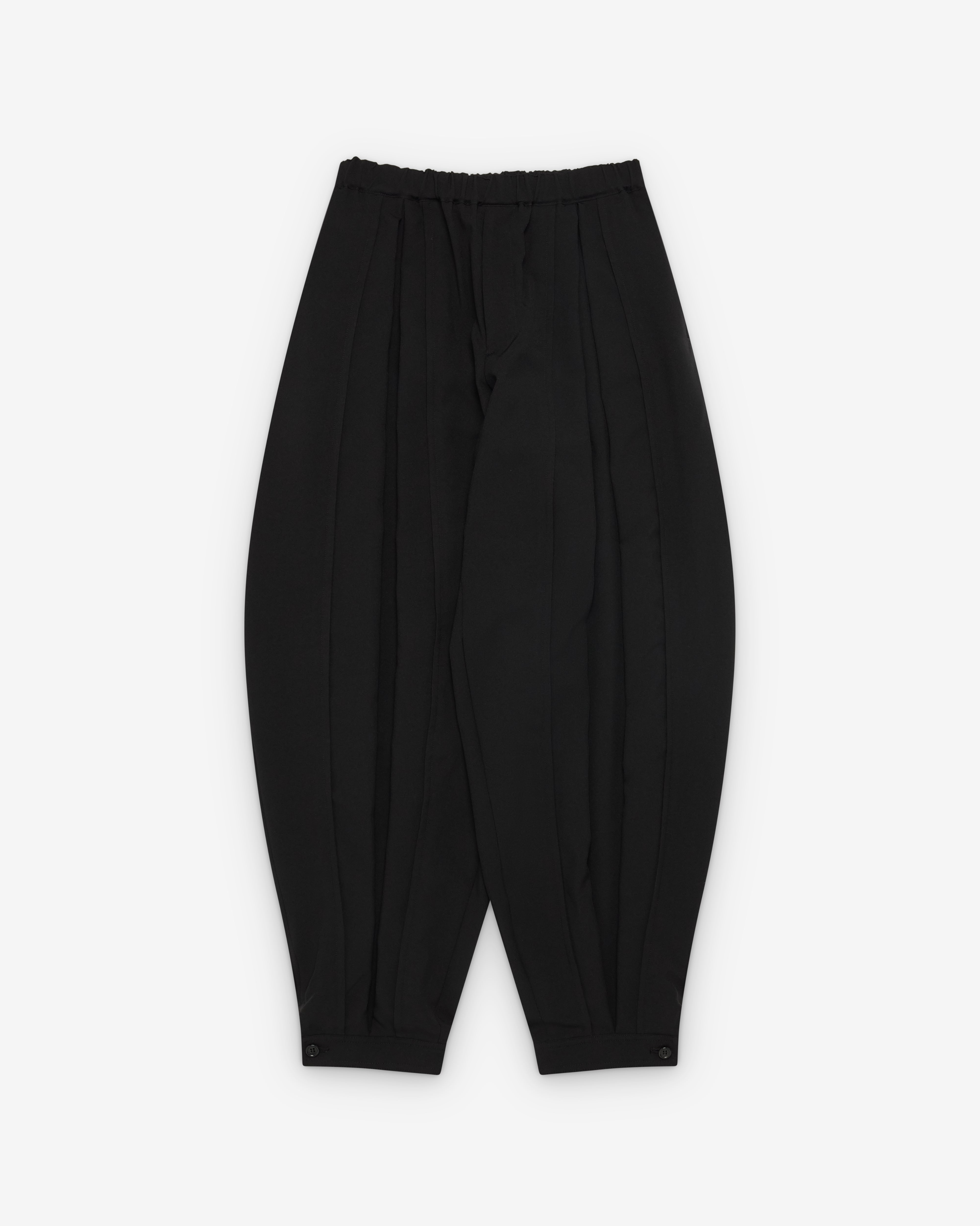 Black Comme des Garçons: Pleated Balloon Trousers (Black) | Dover