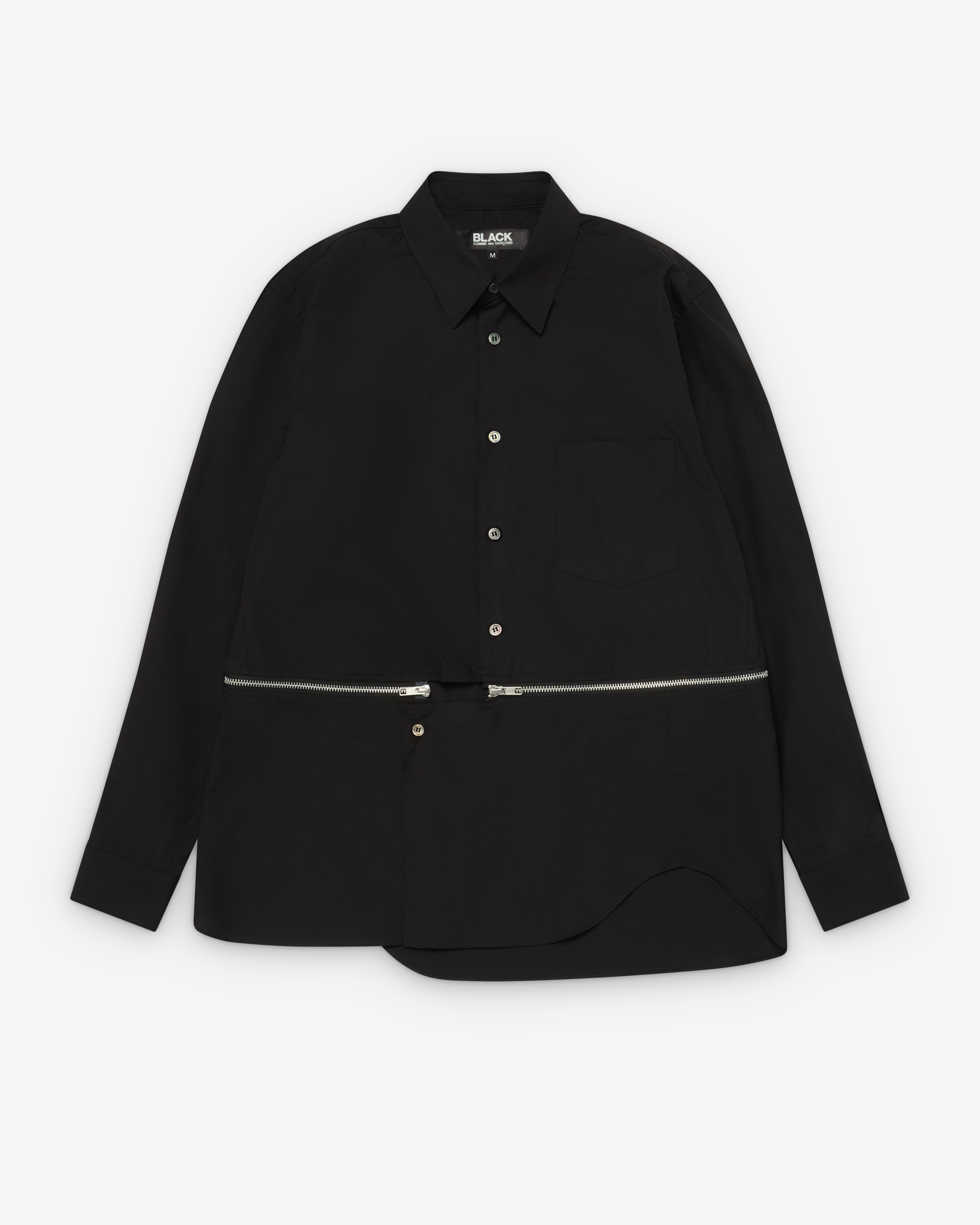 Black Comme des Garçons: Zip Shirt (Black) | Dover Street Market