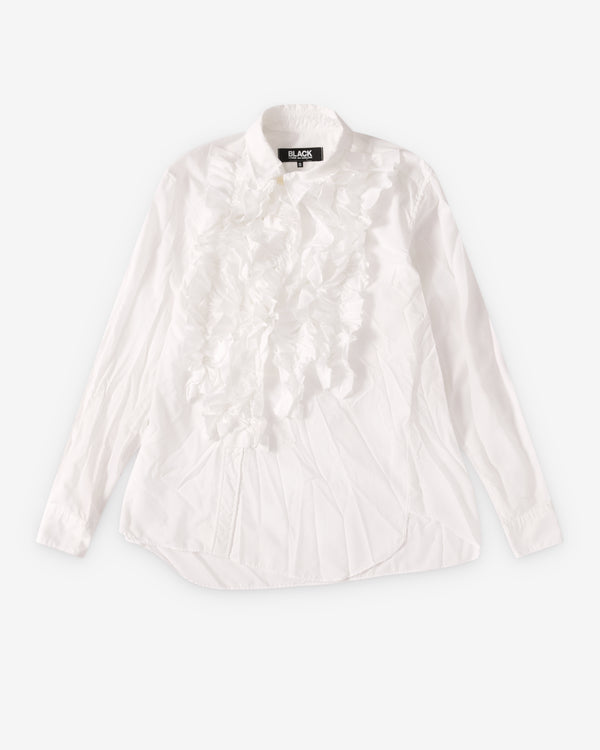 Black Comme des Garçons - Ruffle Shirt - (White)