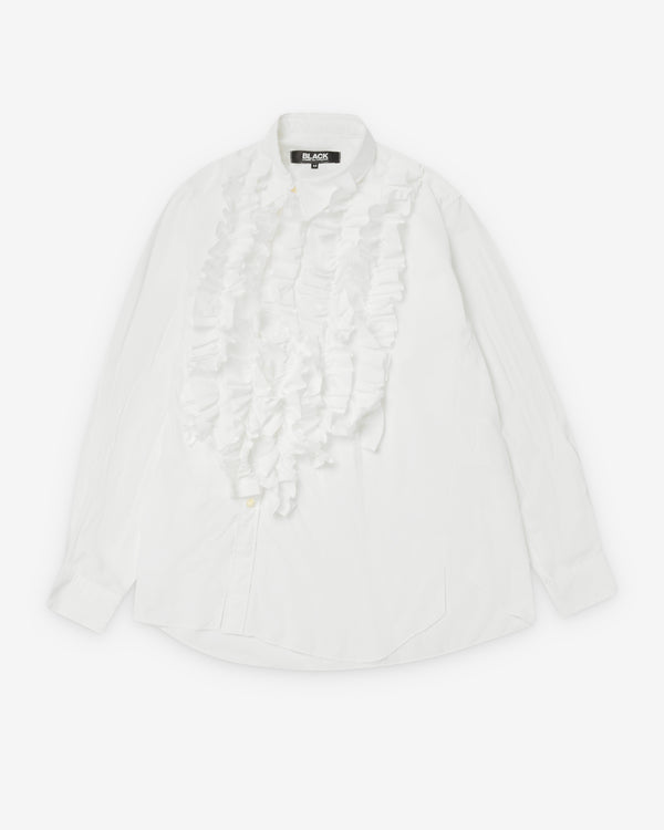Black Comme des Garçons - Ruffle Shirt - (White)