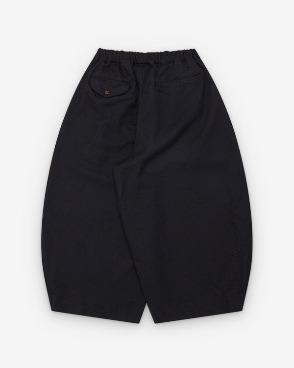 Black Comme des Garçons - Cropped Wide Leg Trousers - (Black)