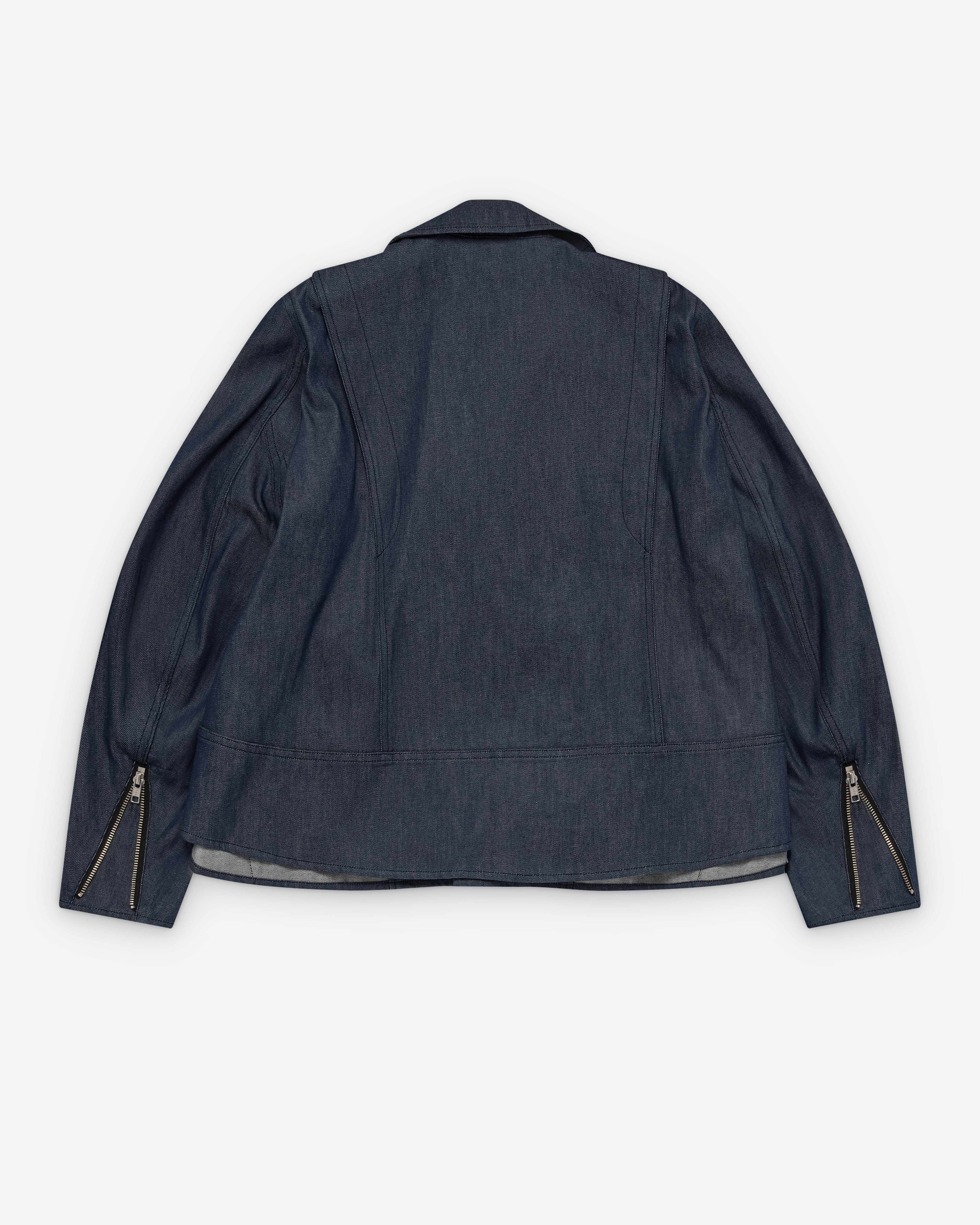 Black Comme des Garçons: Denim Biker Jacket (Indigo) | Dover